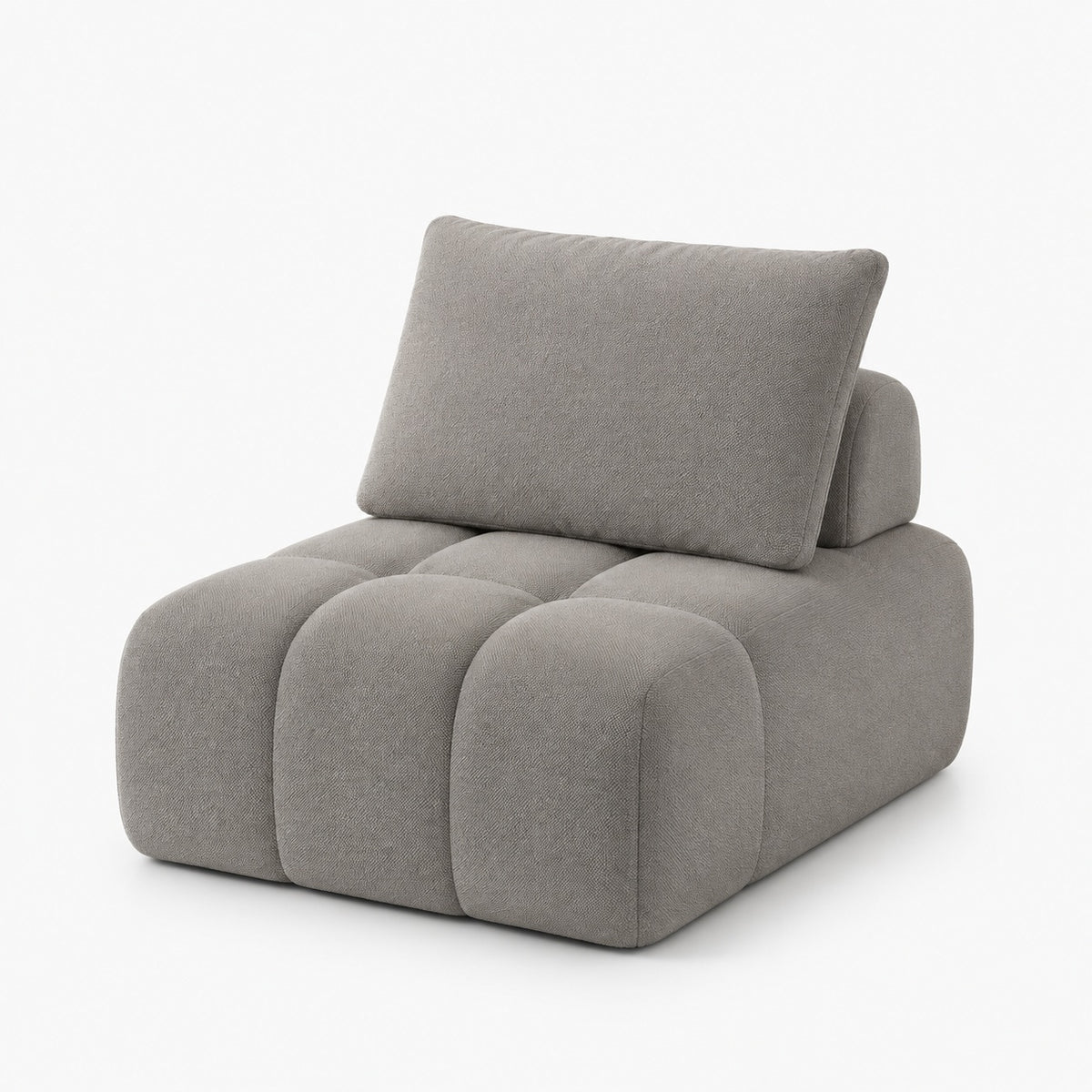 Cloud Modular Lounge Sofa in Gray on White Background