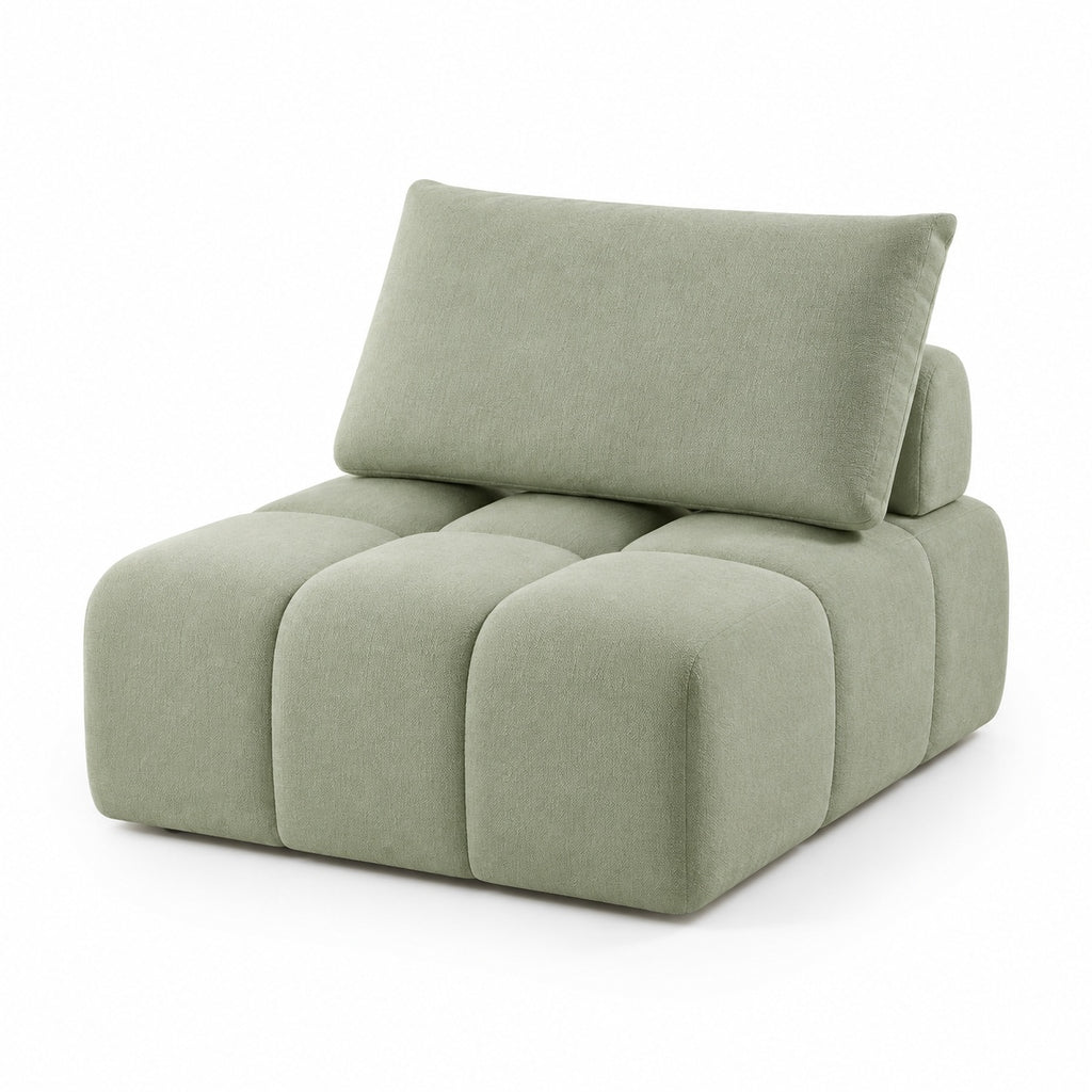 Cloud Modular Lounge Sofa in Sage Green on White Background