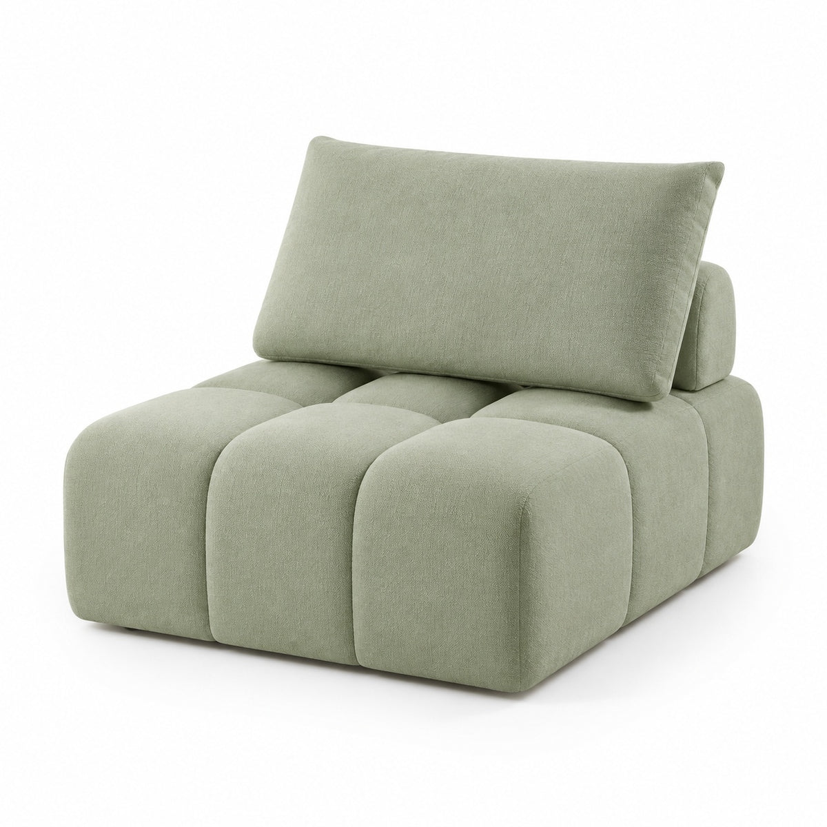 Cloud Modular Lounge Sofa in Sage Green on White Background