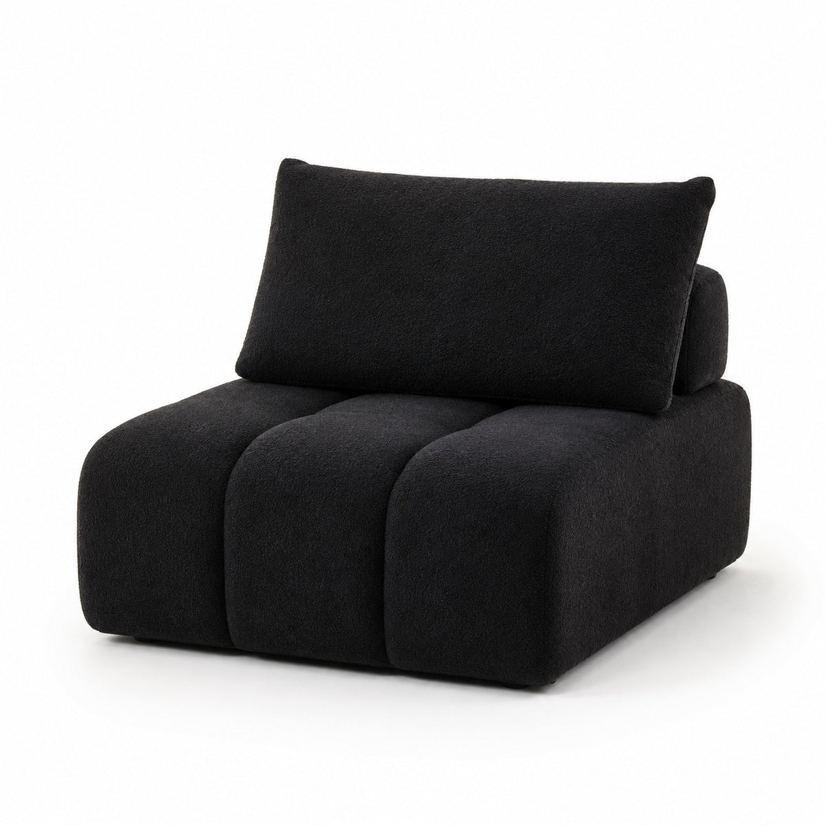 Cloud Modular Lounge Sofa in Black on White Background