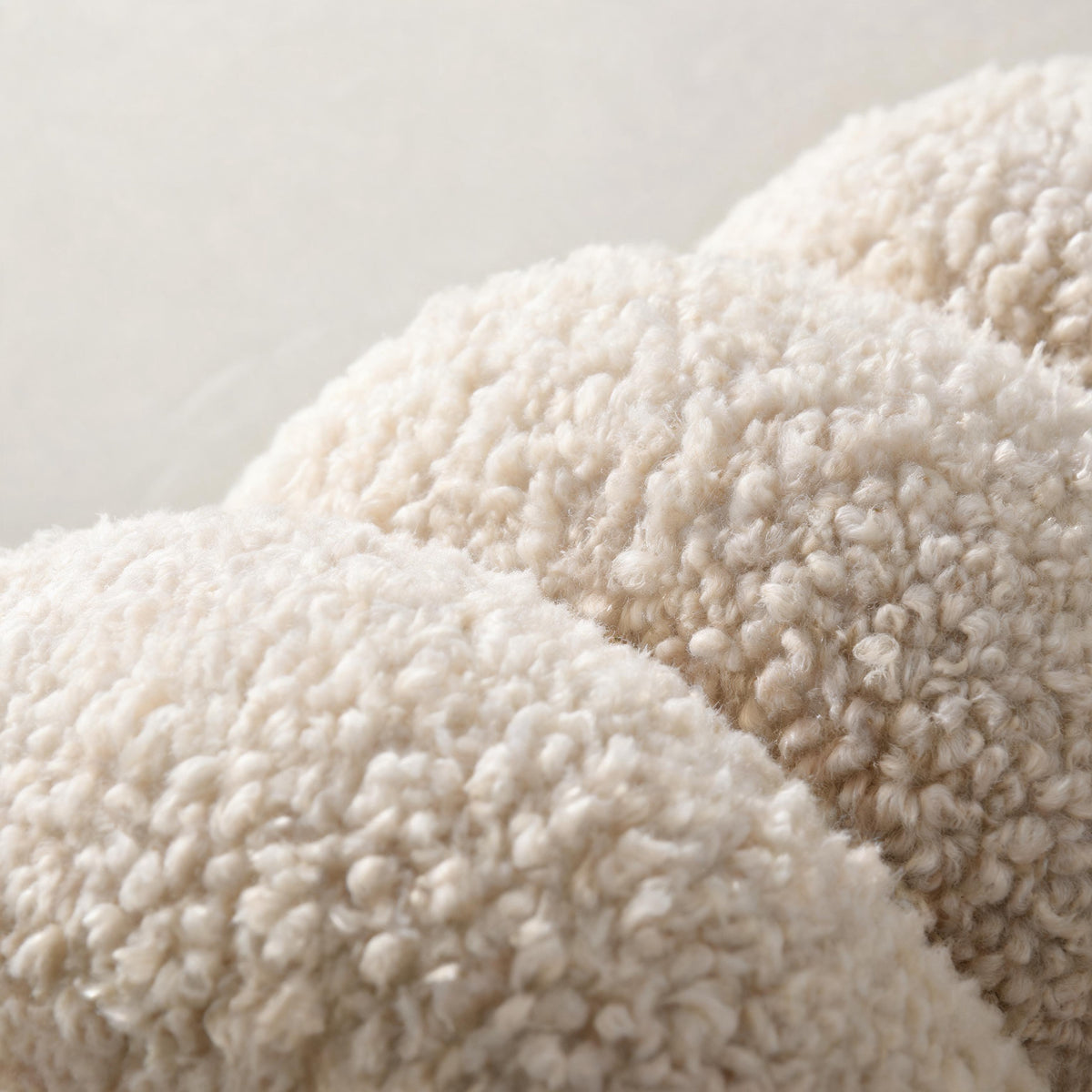 Sculptural Cream Sherpa Lounge Chair