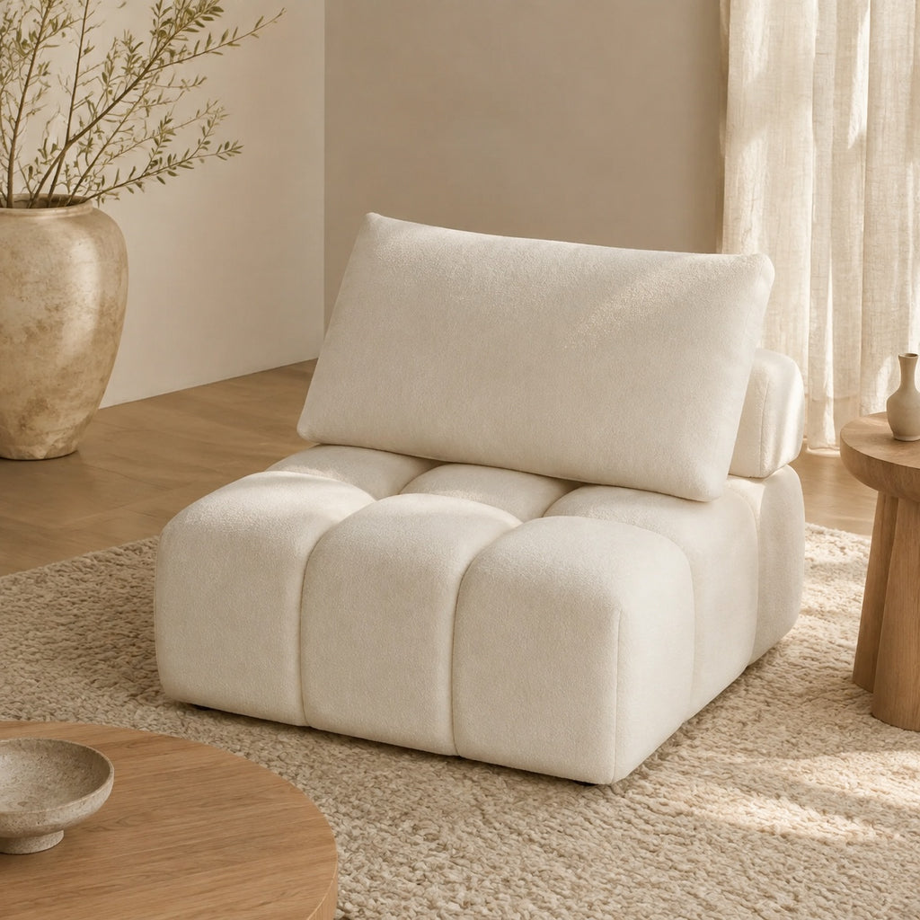 Off-White Cloud Modular Lounge Sofa in a Light Scandinavian Home