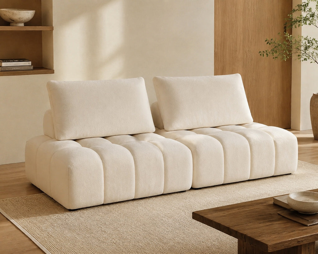 Off-White Cloud Modular Lounge Sofa with 85 and 95 Centimeter Modules