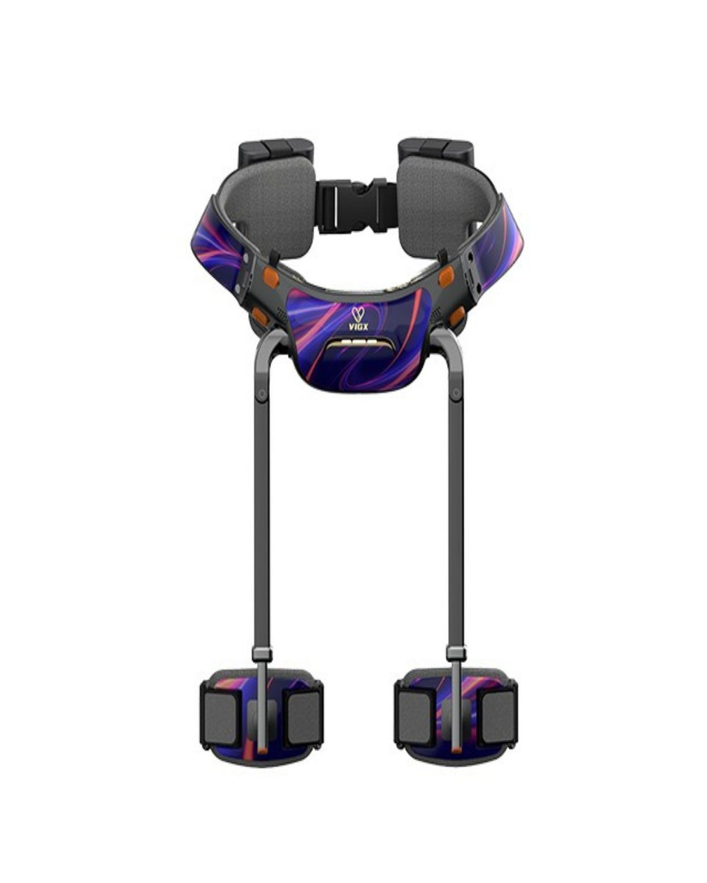 Leather covered Exoskeleton-assisted walking