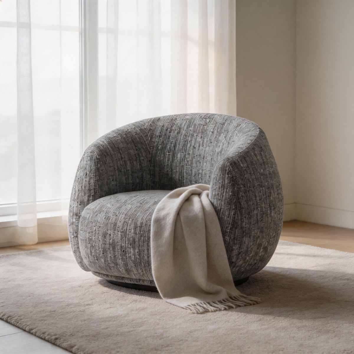 Cocoon Bouclé Lounge Chair