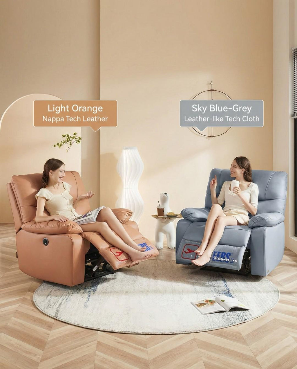 Single-person electric sofa recliner