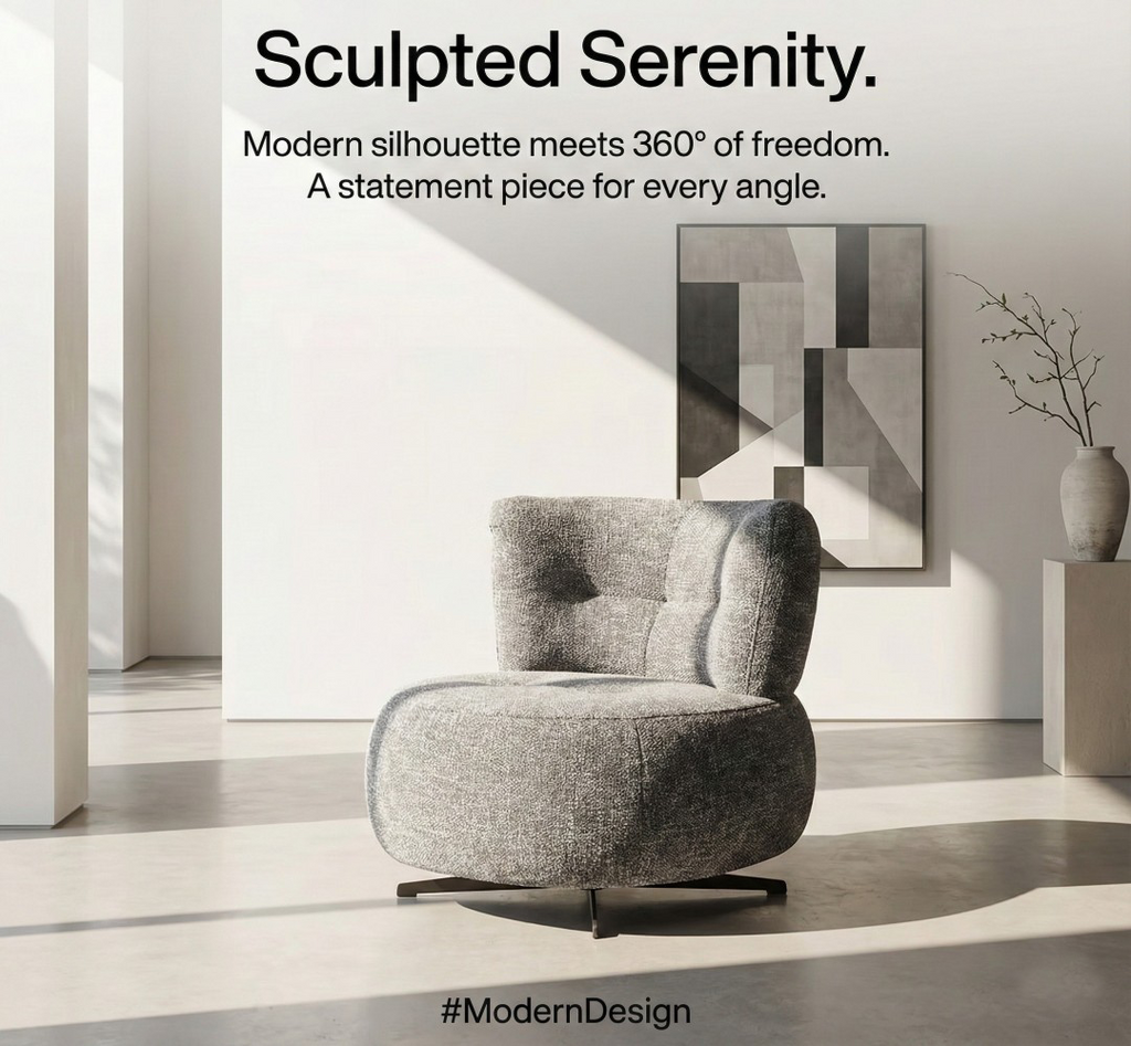 Round Minimalist Designer Lounge Chair