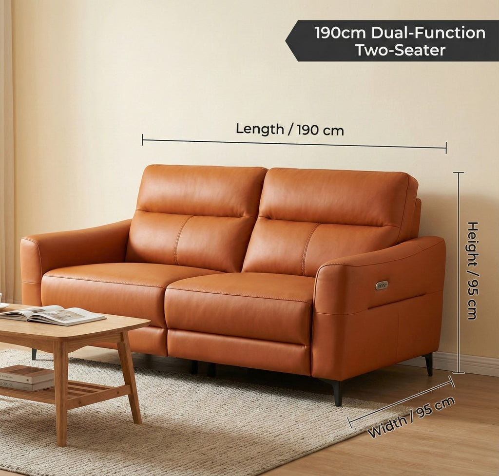 Electric Reclining Sofa with Power Outlets | Robot Vacuum Safe