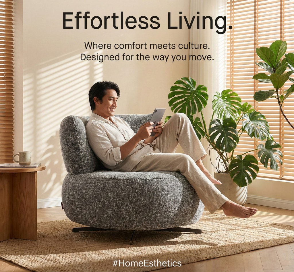 Round Minimalist Designer Lounge Chair