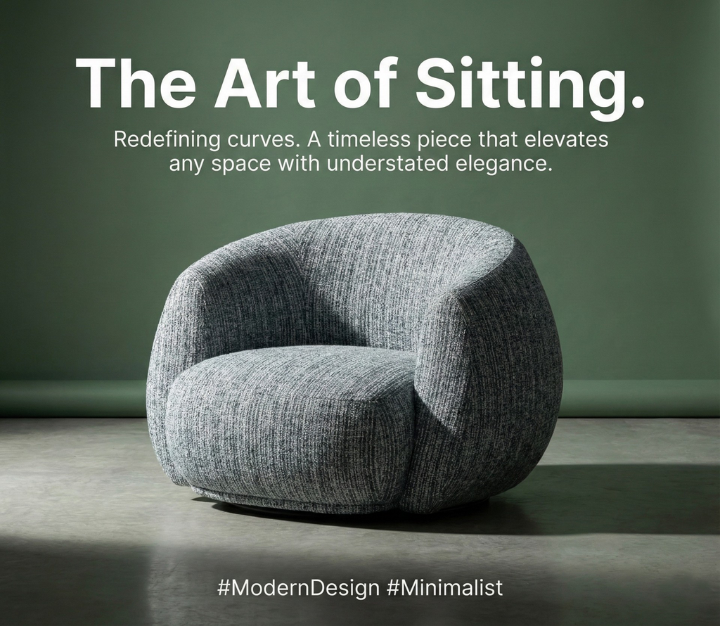 Cocoon Bouclé Lounge Chair