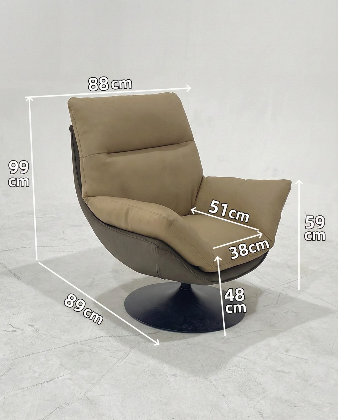 Rotating single-person recliner chair