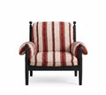 French Vintage Solid Wood High-Back Lounge Chair