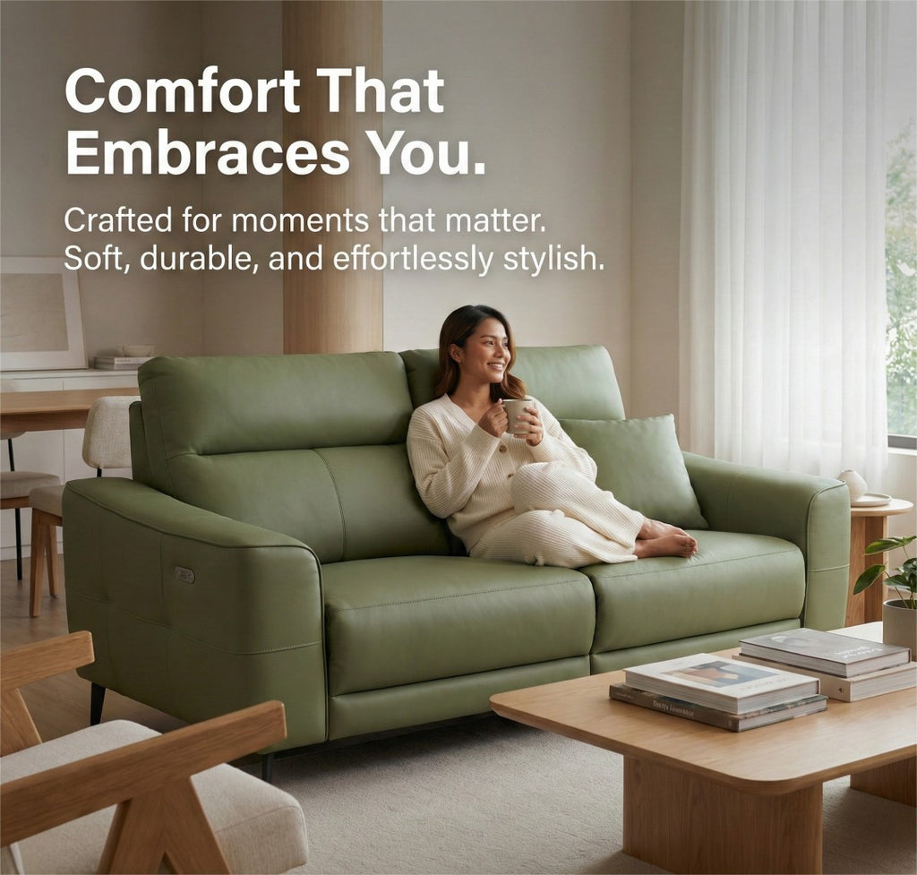 Electric Reclining Sofa with Power Outlets | Robot Vacuum Safe