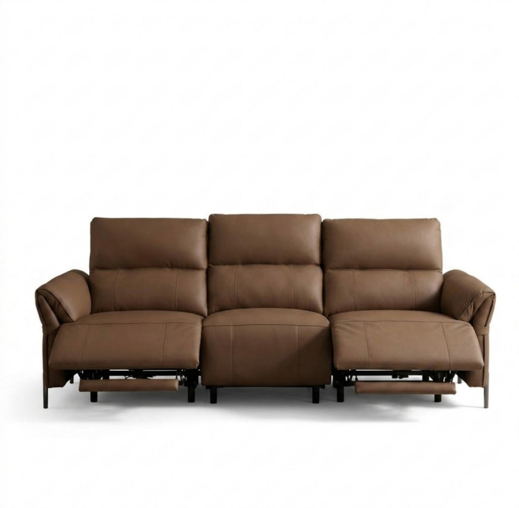 High-legged Italian leather electric sofa