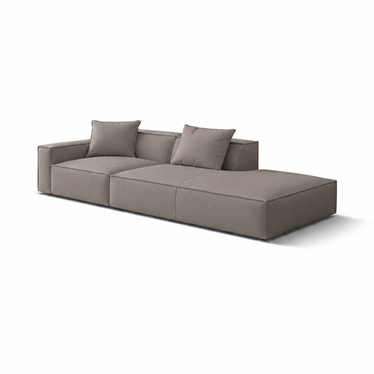 Greige modular silicone leather sofa colour option