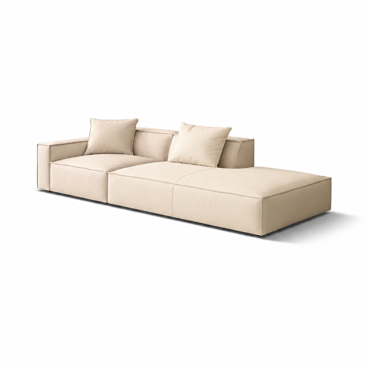 Oatmeal modular silicone leather sofa colour option
